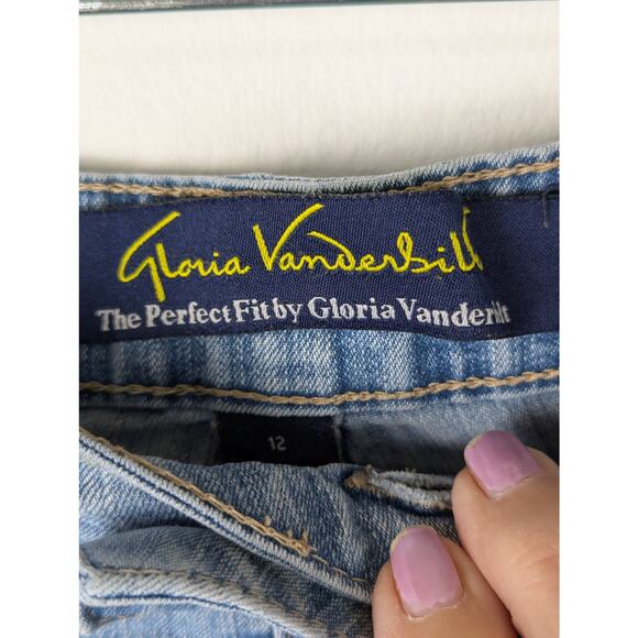 Gloria vanderbilt "the perfect fit" Sz12 Aged washW36" R10.75"H44"Ins6"Leg24"GUC - Picture 3 of 7